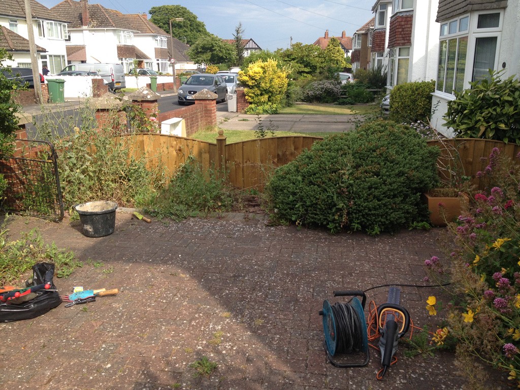 Front garden area before