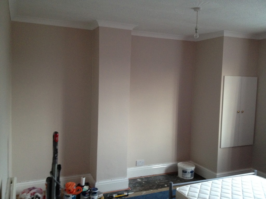 Bedroom refurb before carpeting